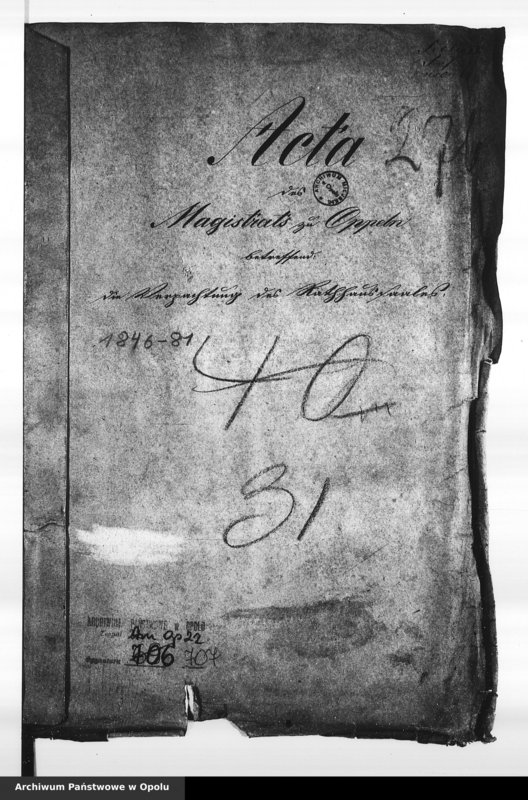 Obraz 4 z jednostki "Acta des Magistrats zu Oppeln betreffend die Verpachtung des Rathhaussaales"