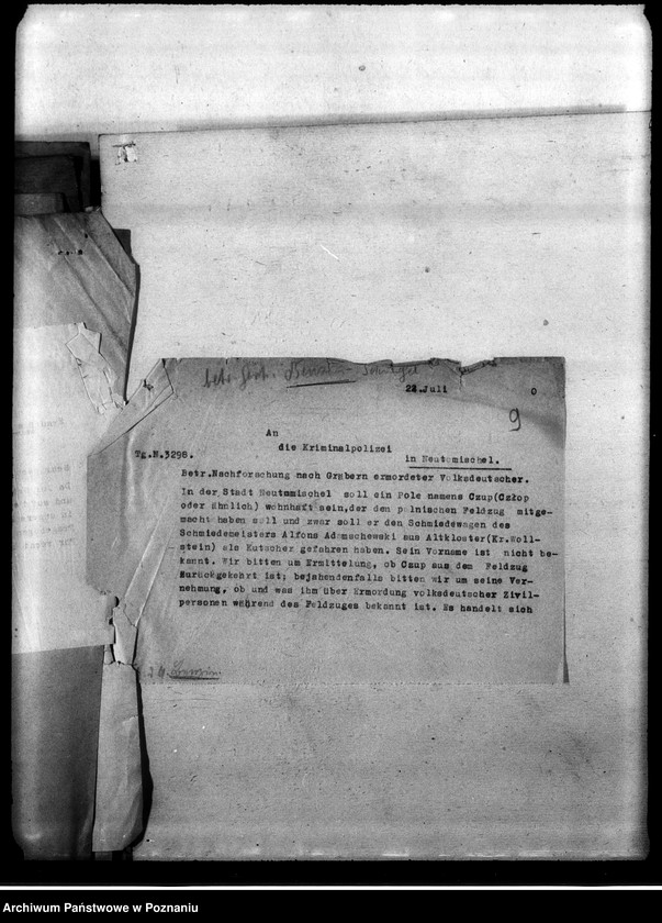 Obraz 13 z jednostki "Korespondencja w sprawie miejscowych Niemców, którzy zginęli w 1939 roku A - J"