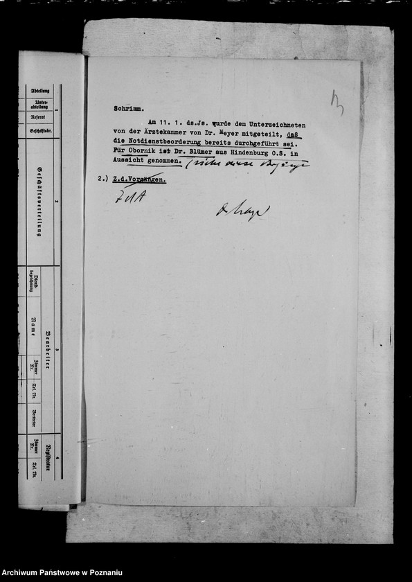 Obraz 17 z jednostki "Unbedingt Kriegswichtige Stellung und Notdienst der Ärzte"