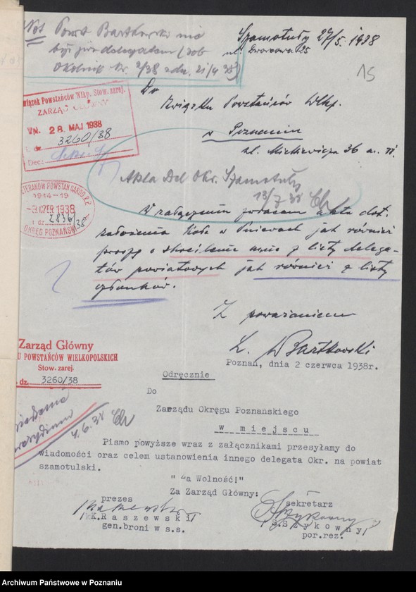 Obraz 20 z jednostki "Szamotuły - akta delegata powiatowego."