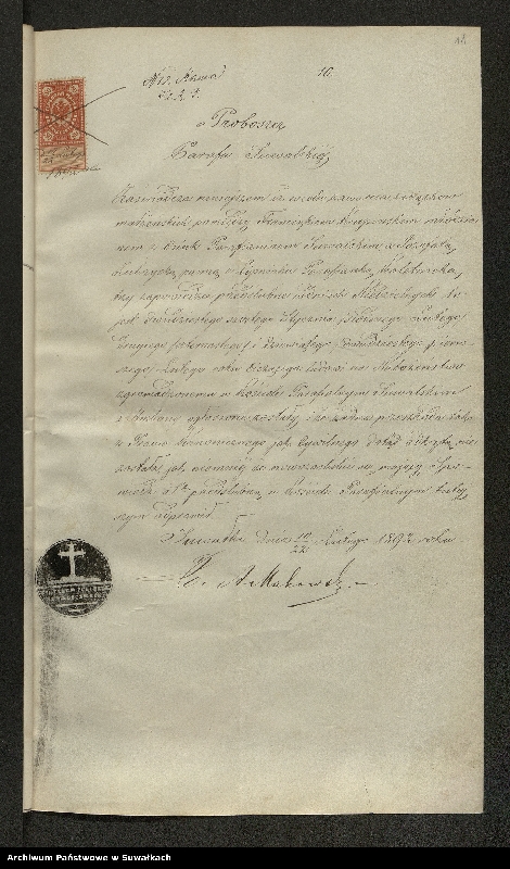 image.from.unit.number "Aneks [do akt małżeństw parafia rzymskokatolicka] Kaletnik 1892"
