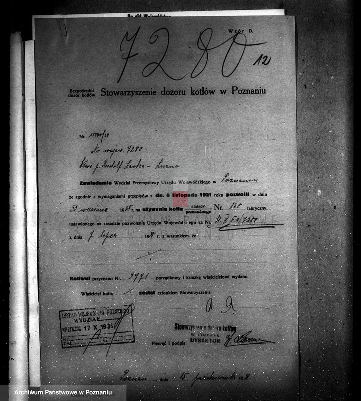 Obraz 17 z jednostki "Leszczyńska Hurtownia Surowców w Lesznie nr woj. kotła 7280"