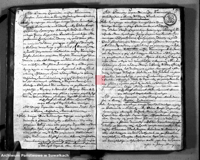 image.from.unit.number "Księga Aktów Cywilnych Małżeństwa Gminy Leypuńskiej od Dnia pierwszego Maja 1808 zaczęta y do końca Dnia 1-o Maja 1809 R-u ukończona"