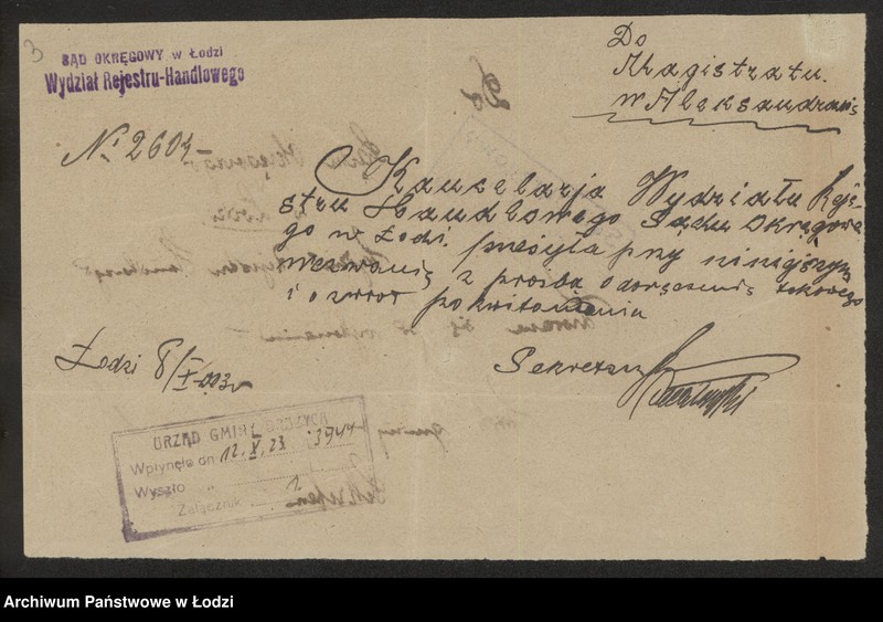 Obraz 5 z jednostki "Mordka Mendel Hoffman- wyrób pończoch"