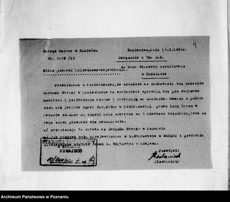 Obraz 9 z jednostki "/Stowarzyszenie ochotniczej straży pożarnej powiatu kościańskiego/ litery od L-R"