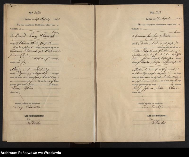 image.from.unit.number "Geburts-Haupt-Register Breslau II 1892 Band 9"