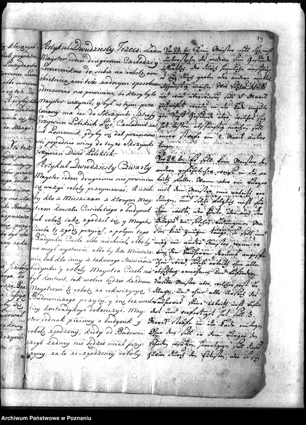 Obraz 17 z jednostki "C. Władze miejskie Poznania zatwierdzają cechowi cieśli poznańskich artykuły statutowe."