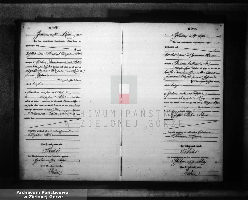 image.from.unit.number "Geburts-Neben-Register, Band II von No 413 bis No 826"