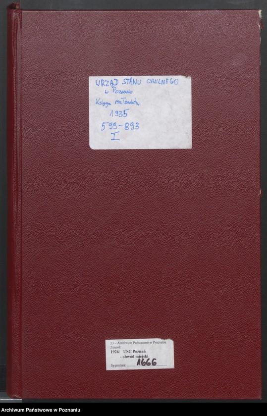 Obraz 2 z jednostki "Księga miejscowa małżeństw tom III [Rejestr główny małżeństw]"