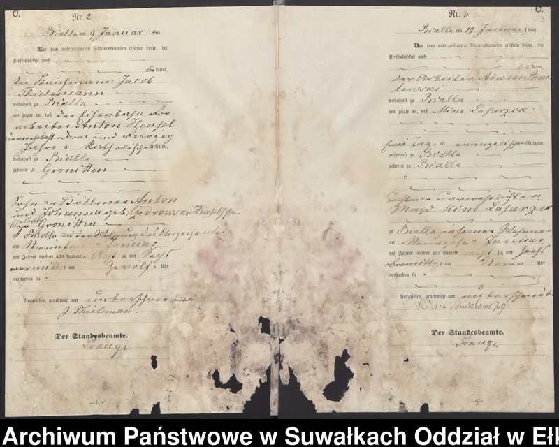 image.from.unit.number "Sterbe-Haupt-Register des Königlichen Preussischen Standes-Amtes Bialla Kreis Johannisburg"