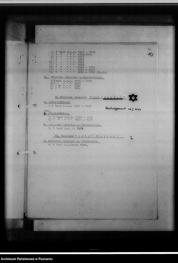 Obraz 15 z jednostki "Einziehungsprotokolle [ksiąg kościelnych] Kreis Warthbrücken [powiat kolski]"