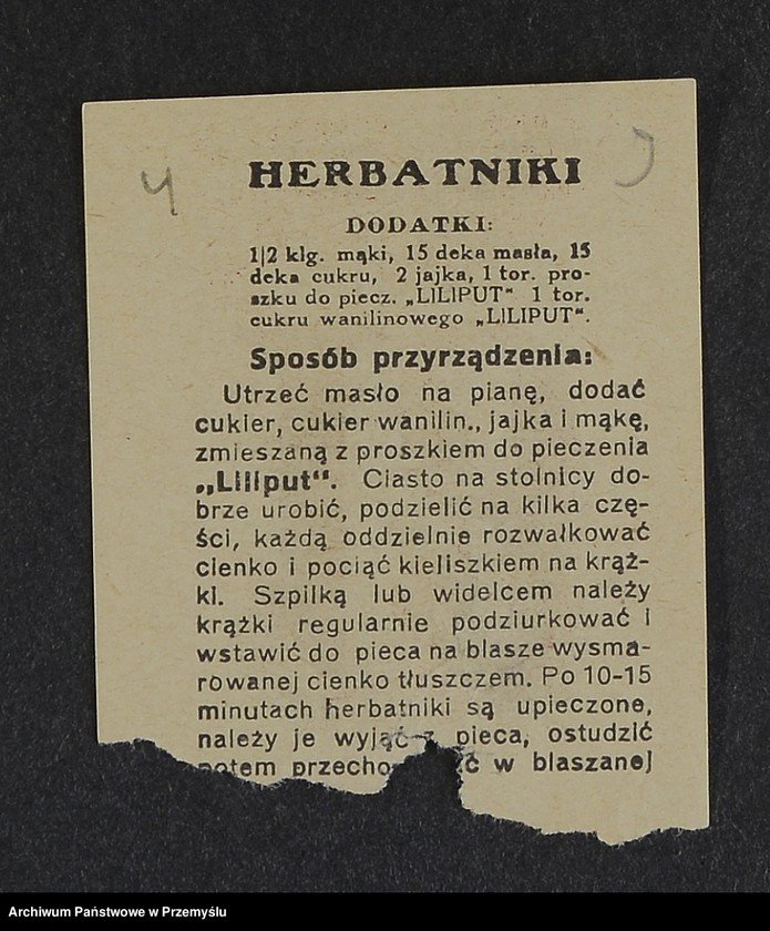 Obraz 2 z kolekcji "Kartka kalendarza - przepisy kulinarne111"
