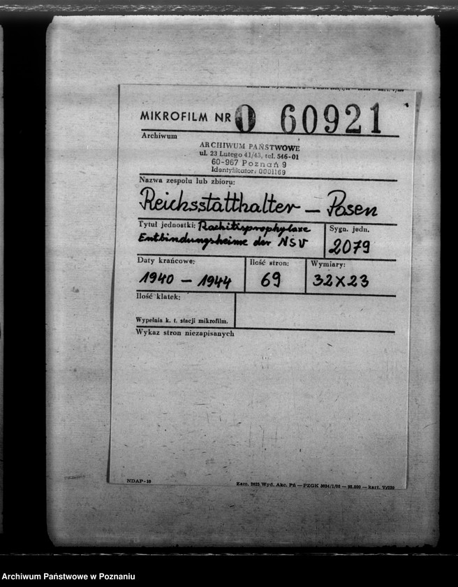 Obraz 2 z jednostki "Rachitisprophylaxe Entbindungsheime der NSV"