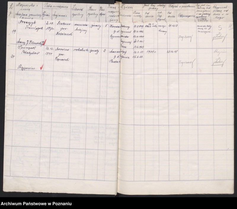 Obraz 7 z jednostki "Ewidencja bezrobotnych członków Związku Powstańców Wielkopolskich Koło Leszno."