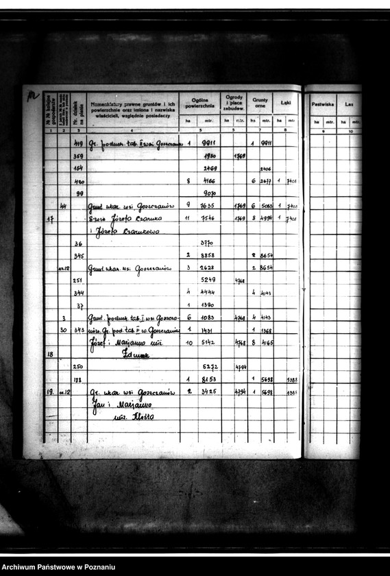Obraz 16 z jednostki "Rejestr pomiarowy gminy Goszczanów powiat turecki"