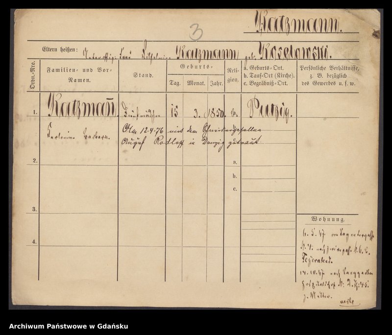 image.from.unit.number "Karty meldunkowe: Katzler - Kaumann"