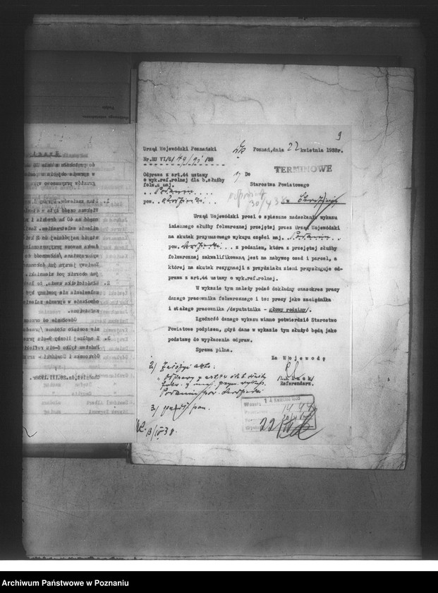 Obraz 13 z jednostki "Odprawy z art. 44 ustawy o wykonaniu reformy rolnej dla byłej służby folwarcznej Podanin powiat chodzieski"