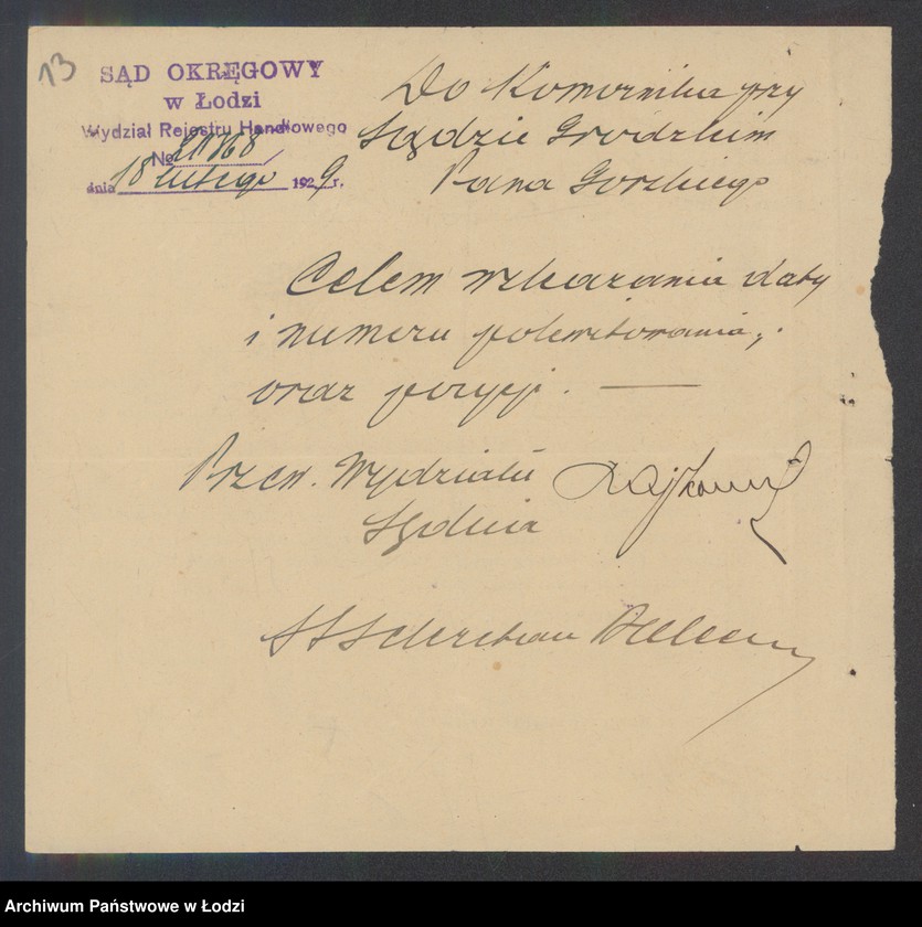 Obraz 15 z jednostki "Blima Frenkiel- sprzedaż towarów bawełnianych"