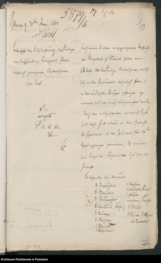 Obraz 16 z jednostki "Der Uebertritt polnischer und diesseitiger Untertanen auf preussisches und jenseitiges Gebiet während der polnischen Insurrektion und die dagegen getroffenen Massnahmen."