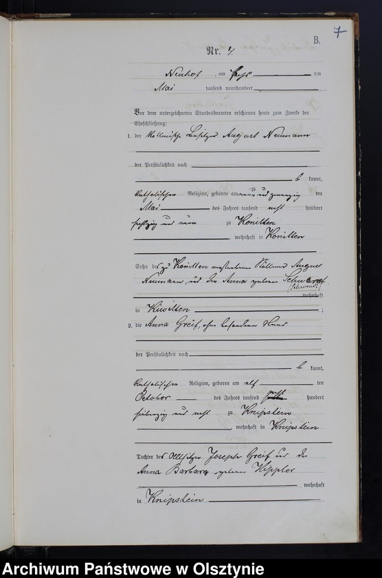image.from.unit.number "Heiraths-Haupt-Register Nr 1 - 20"