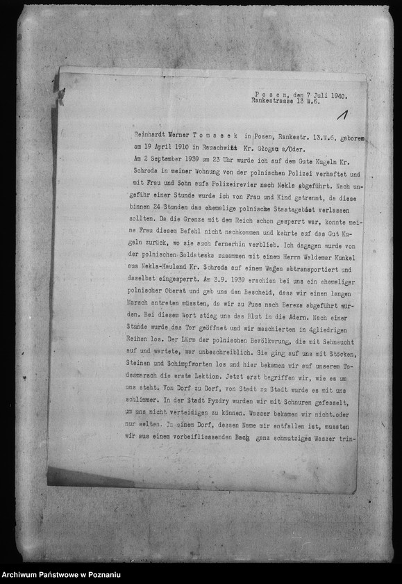 Obraz 5 z jednostki "Anzeigen im Ortdentuhen Berbachter am 2.8.1941 bert. Lültemeger - Herrenhofen, b. Schroda (Środa)"