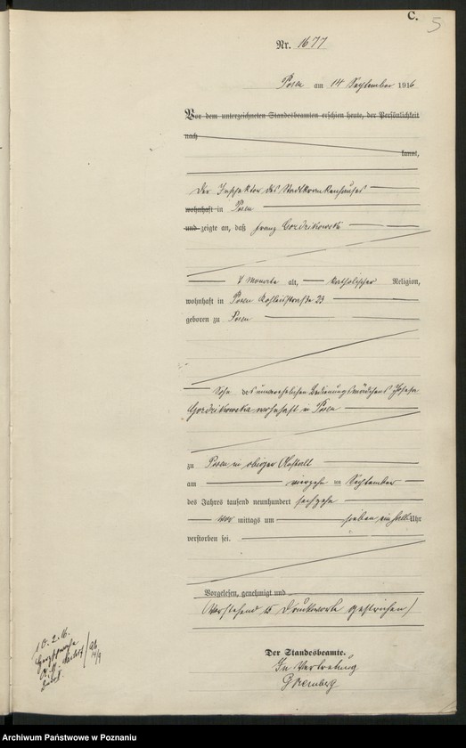 Obraz 7 z jednostki "Księga miejscowa zgonów tom IV [Rejestr główny zgonów]"