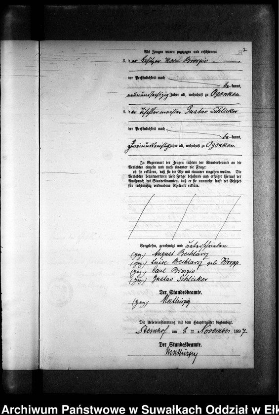 image.from.unit.number "Heiraths-Neben-Register des Preussischen Standes-Amtes Gr. Strengeln Kreis Angerburg"