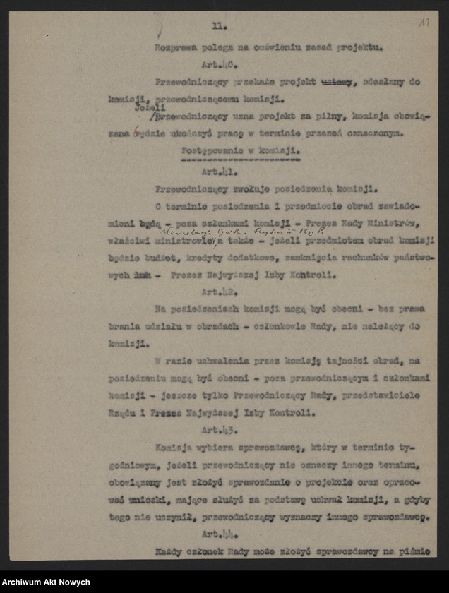 image.from.unit.number "Regulamin Rady Narodowej Rzeczypospolitej Polskiej na emigracji. Zmiany w regulaminie proponowane przez prezydenta W. Raczkiewicza"