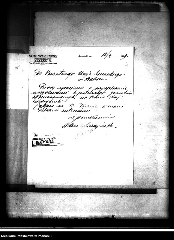 Obraz 9 z jednostki "Regulacja hipoteczna scalonych gruntów we wsi Popów-Szczytniki powiatu"