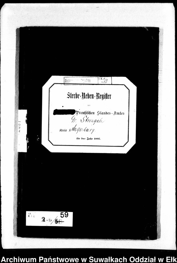 image.from.unit.number "Sterbe-Neben-Register des Preussischen Standes-Amtes Gr. Strengeln Kreis Angerburg"