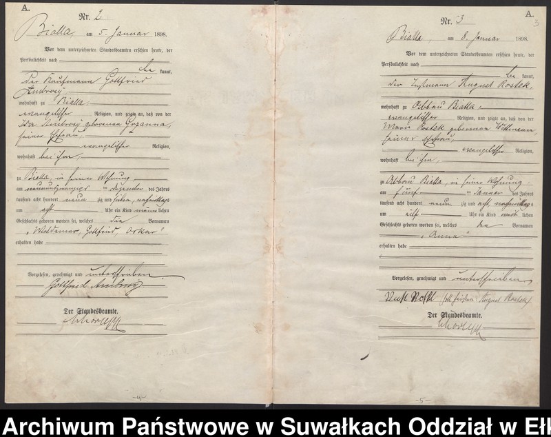 image.from.unit.number "Geburts-Haupt-Register des Königlichen Preussischen Standes-Amtes Bialla Kreis Johannisburg"