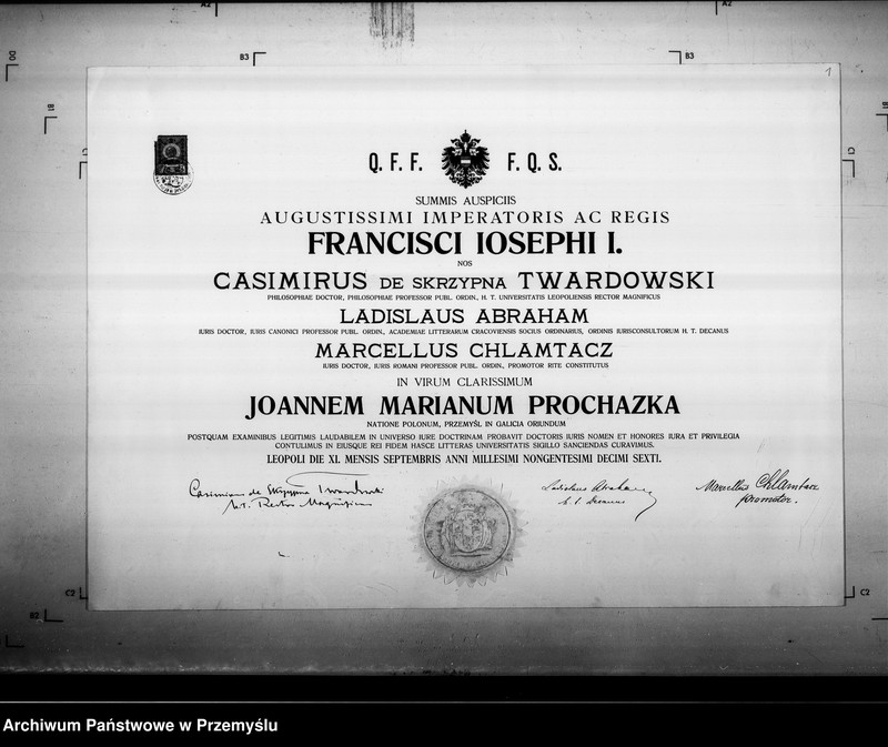 Obraz 4 z kolekcji "Jan Marian Prochazka - prezes Sądu Okręgowego w Przemyślu111"