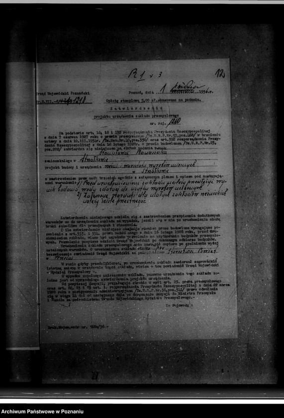 Obraz 16 z jednostki "Zatwierdzenie zakładu przemysłowego /rzeźni i wyrobów mięsnych/ St. Banaszaka w Strzałkowie powiat wrzesiński"