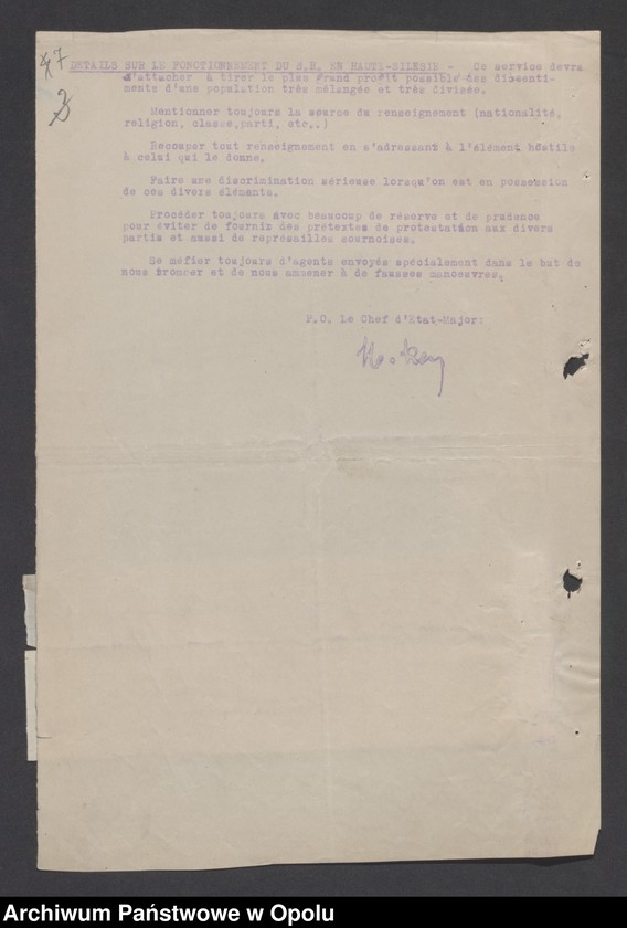 Obraz 10 z jednostki "Renseignements /Biuletyny wywiadowcze/"