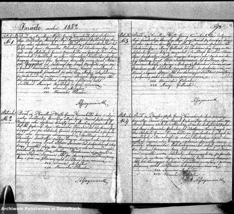 image.from.unit.number "Duplikat Urodzonych Zaślubionych Zmarłych Sekty Filiponów z Gminy Krasnohruda na 1852 rok"