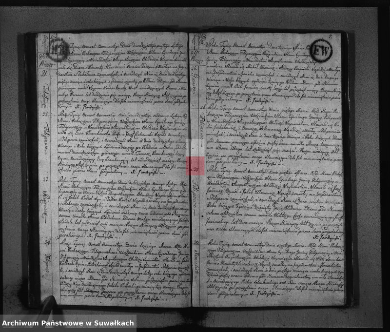 Obraz 6 z jednostki "Akta Umarłych Gminy Filipowskiey od Dnia 1 Stycznia 1818 Roku"