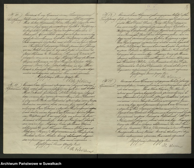 Obraz 6 z jednostki "Duplikat aktów stanu cywilnego rodzonych, zaślubionych i zmarłych z 1914 roku w parafii Krasnopol"