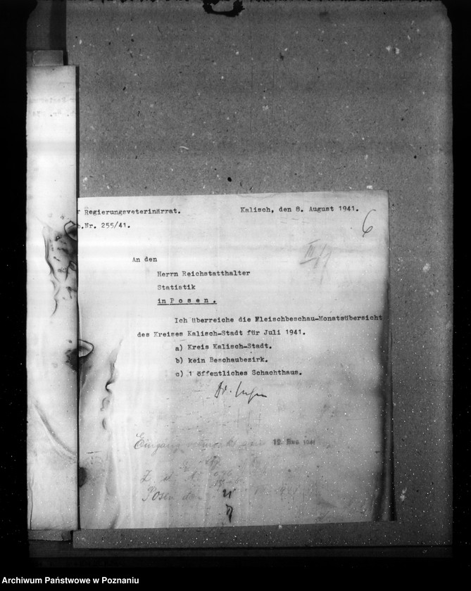 Obraz 10 z jednostki "Statistik über Fleischbeschau und Schlachtungen"