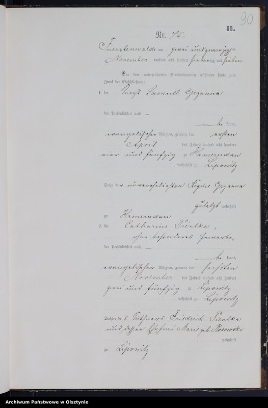 image.from.team "Urząd Stanu Cywilnego w Księżym Lasku pow. szczycieński"