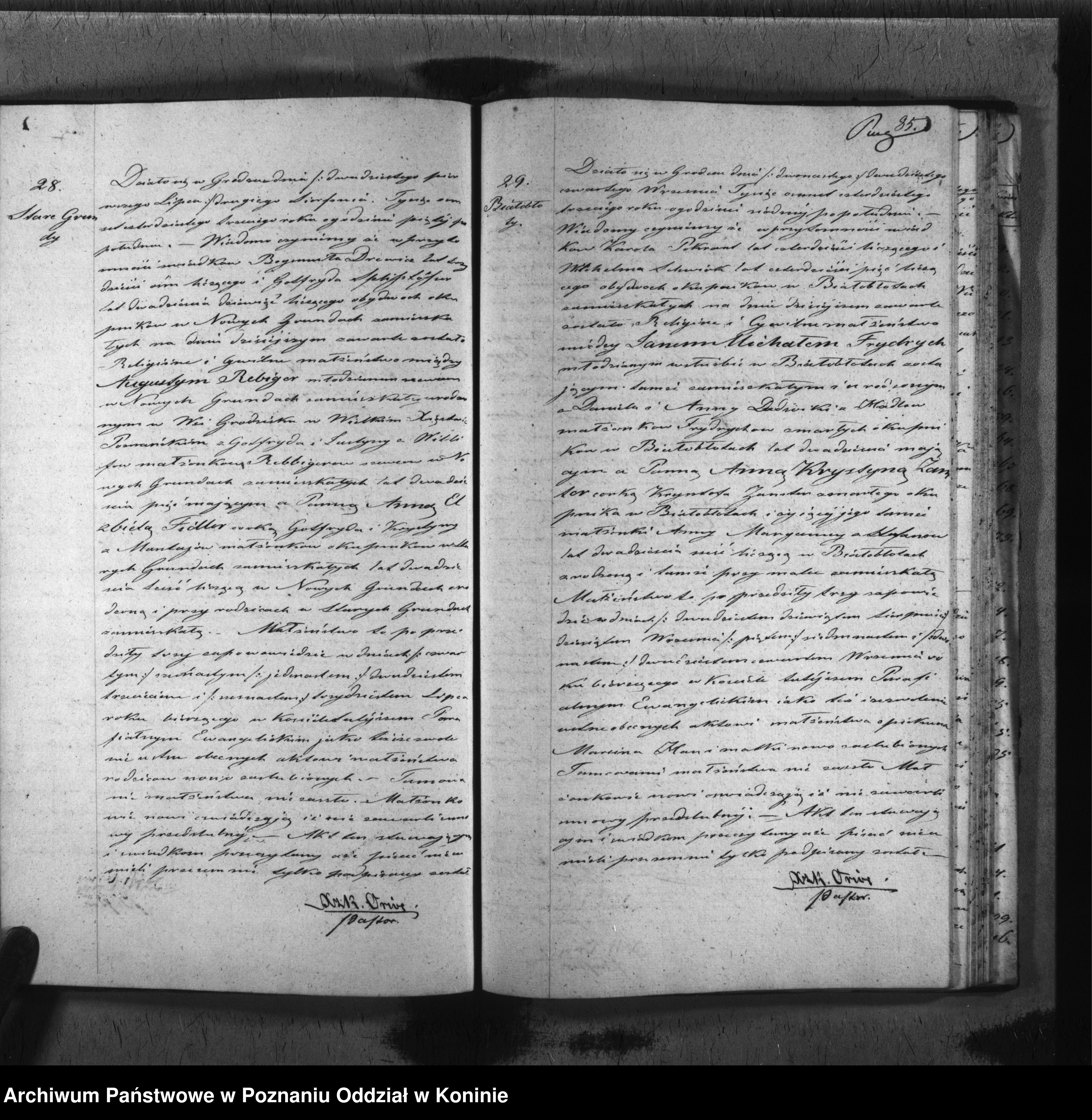 Skan z jednostki: Księga urodzonych, zaślubionych i zgonu