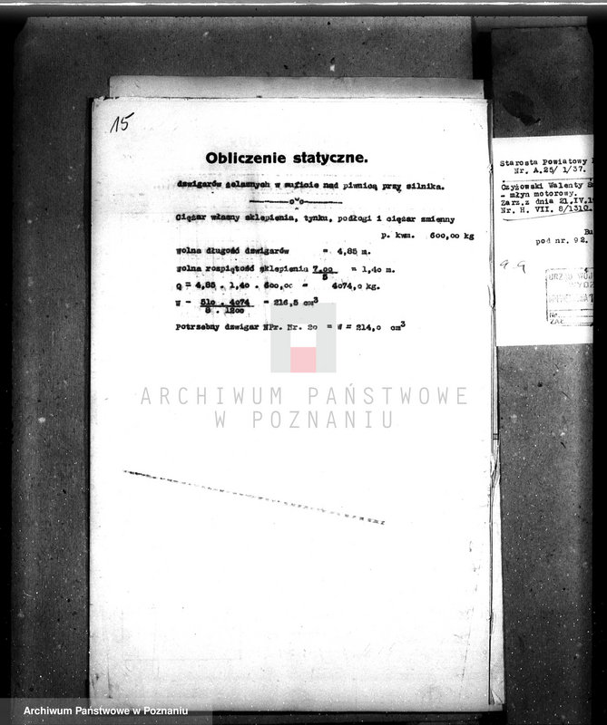 Obraz 20 z jednostki "Zatwierdzenie zakładu przemysłowego młyna Firmy Czyżowski w Śmiglu"