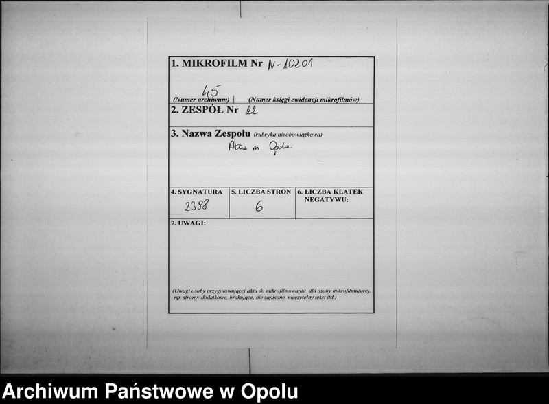 Obraz 2 z jednostki "Acta des Magistrats zu Oppeln betreffend: den in Wahnsinn verfallenen Regierungs-Secretair Baron Ludwig v[on] Schoening"