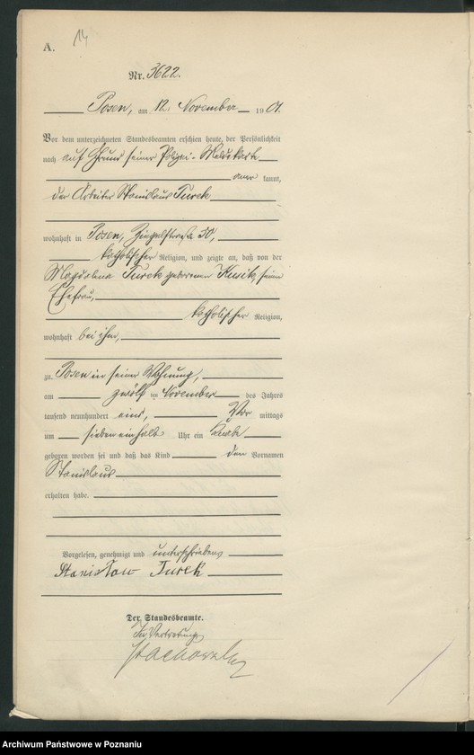 Obraz 17 z jednostki "Księga miejscowa urodzeń t. VII"