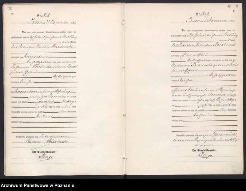 Obraz 13 z jednostki "Księga urodzeń t. III"