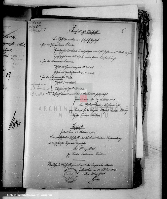 Obraz 9 z jednostki "Anstellung und Versorgung der kommunalbeamten in der stadt Jutroschin"