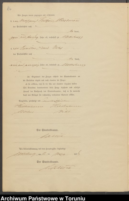 image.from.unit.number "Heiraths-Neben-Register Stadt Strasburg [Brodnica-Miasto] für das Jahr 1876"