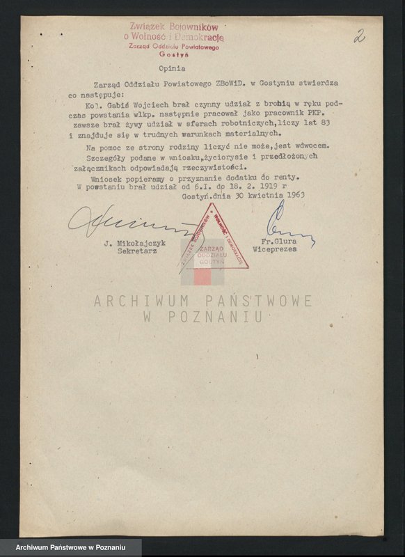 Obraz 14 z jednostki "Życiorysy powstańców wielkopolskich: G - tom l /Gabiś Wojciech - Gąszczak Jan/."