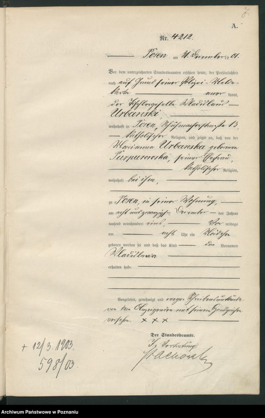 Obraz 10 z jednostki "[Księga urodzeń t. VIII]"