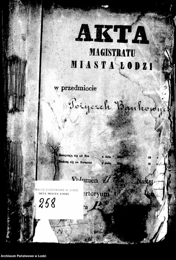 Obraz 5 z jednostki "Akta w przedmiocie pożyczek bankowych"