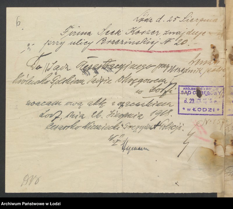 Obraz 8 z jednostki "Icek Koszer- Mojżesz vel Aron Neuman- sprzedaż gotowej garderoby"